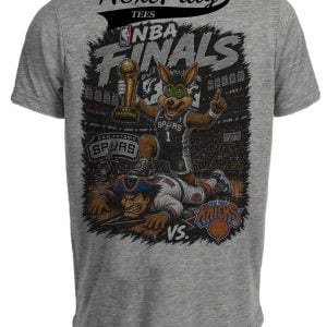 San Antonio Spurs vs New York Knicks Finals Champs Basketball Gray Sublimated T-Shirt