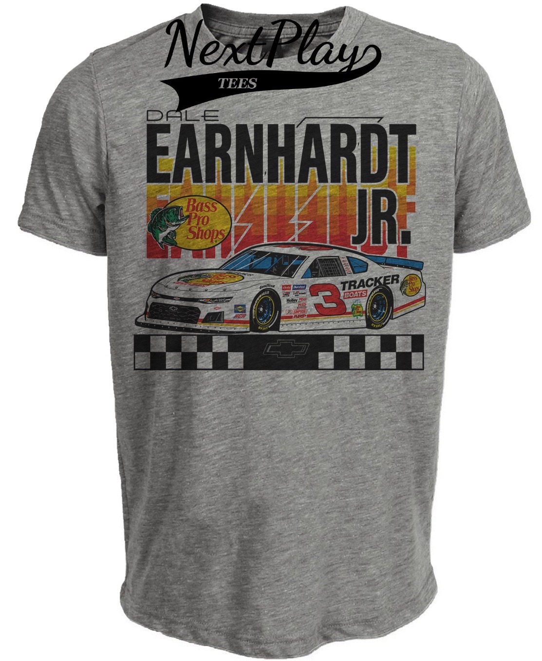 Dale Earnhardt Jr. Driver Retro Racing Gray Sublimated T-Shirt