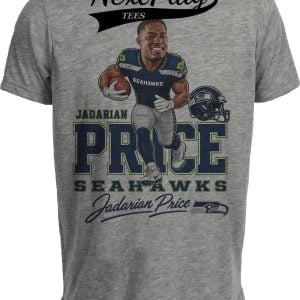 Seattle Seahawks Jadarian Price Draft Football Gray Sublimated T-Shirt
