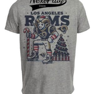 Los Angeles Rams Holiday Exclusive Retro Football Artwork Heather Gray Sublimated T-Shirt