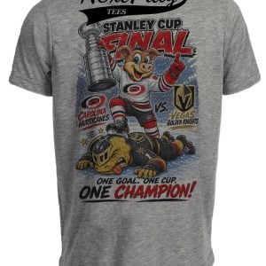 Carolina Hurricanes vs. Vegas Golden Knights Stanley Cup Retro Hockey Gray Sublimated T-Shirt