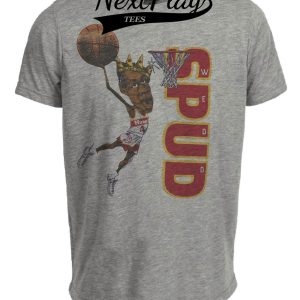 Atlanta Hawks Spud Webb Exclusive Retro Basketball Slam Dunk Champion 1986 Artwork Heather Gray Sublimated T-Shirt