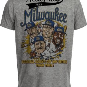Milwaukee Brewers Yount Molitor Retro Baseball Gray Sublimated T-Shirt