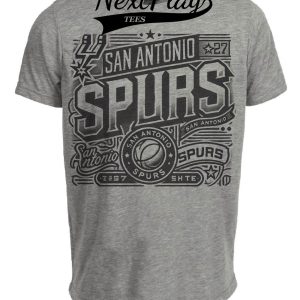San Antonio Spurs Exclusive Retro Basketball Artwork Heather Gray Sublimated T-Shirt
