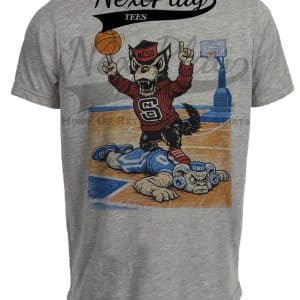 NC State Wolfpack vs North Carolina Tar Heels Rivals Basketball Gray Sublimated T-Shirt