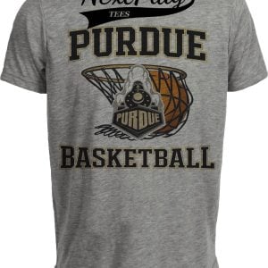 Purdue Boilermakers Vintage Basketball Gray Sublimated T-Shirt
