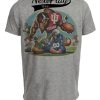 Indiana Hoosiers vs. Notre Dame Fighting Irish Exclusive Retro Rivalries Playoff Football Artwork Heather Gray Sublimated T-Shirt