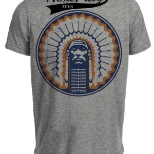Illinois Fighting Illini Retro 1981 Artwork Gray Sublimated T-Shirt