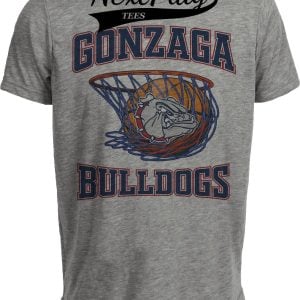 Gonzaga Bulldogs Vintage Basketball Gray Sublimated T-Shirt