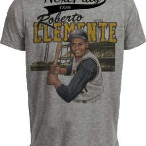Pittsburgh Pirates Roberto Clemente Retro Baseball Gray Sublimated T-Shirt
