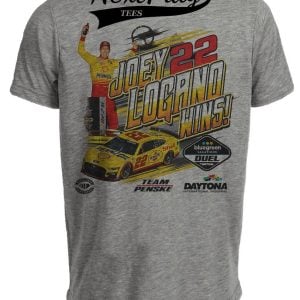 Joey Logano Wins Retro Racing Gray Sublimated T-Shirt
