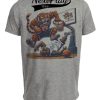 Auburn Tigers vs. Kentucky Wildcats Exclusive Retro Rivalries Basketball Artwork Heather Gray Sublimated T-Shirt