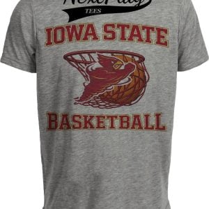 Iowa State Cyclones Vintage Basketball Gray Sublimated T-Shirt