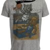 Minnesota Timberwolves vs. Oklahoma City Thunder Exclusive Retro Rivalries Basketball Artwork Heather Gray Sublimated T-Shirt