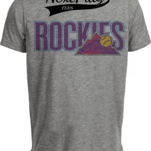 Colorado Rockies Retro City Baseball Gray Sublimated T-Shirt