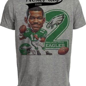 Philadelphia Eagles Randall Cunningham Exclusive Retro Football 1987 Artwork Heather Gray Sublimated T-Shirt