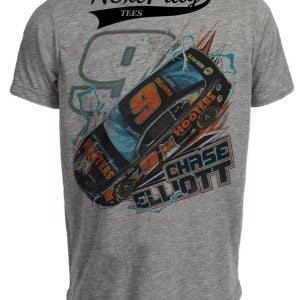 Chase Elliott Race Car Driver Retro Racing Gray Sublimated T-Shirt
