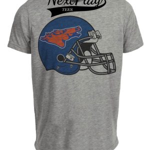 Boise State Broncos Retro Helmet Football 1976 Artwork Heather Gray Sublimated T-Shirt