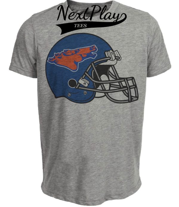 Boise State Broncos Retro Helmet Football 1976 Artwork Heather Gray Sublimated T-Shirt