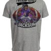 Baltimore Ravens Lamar Jackson Exclusive Retro Football Artwork Heather Gray Sublimated T-Shirt