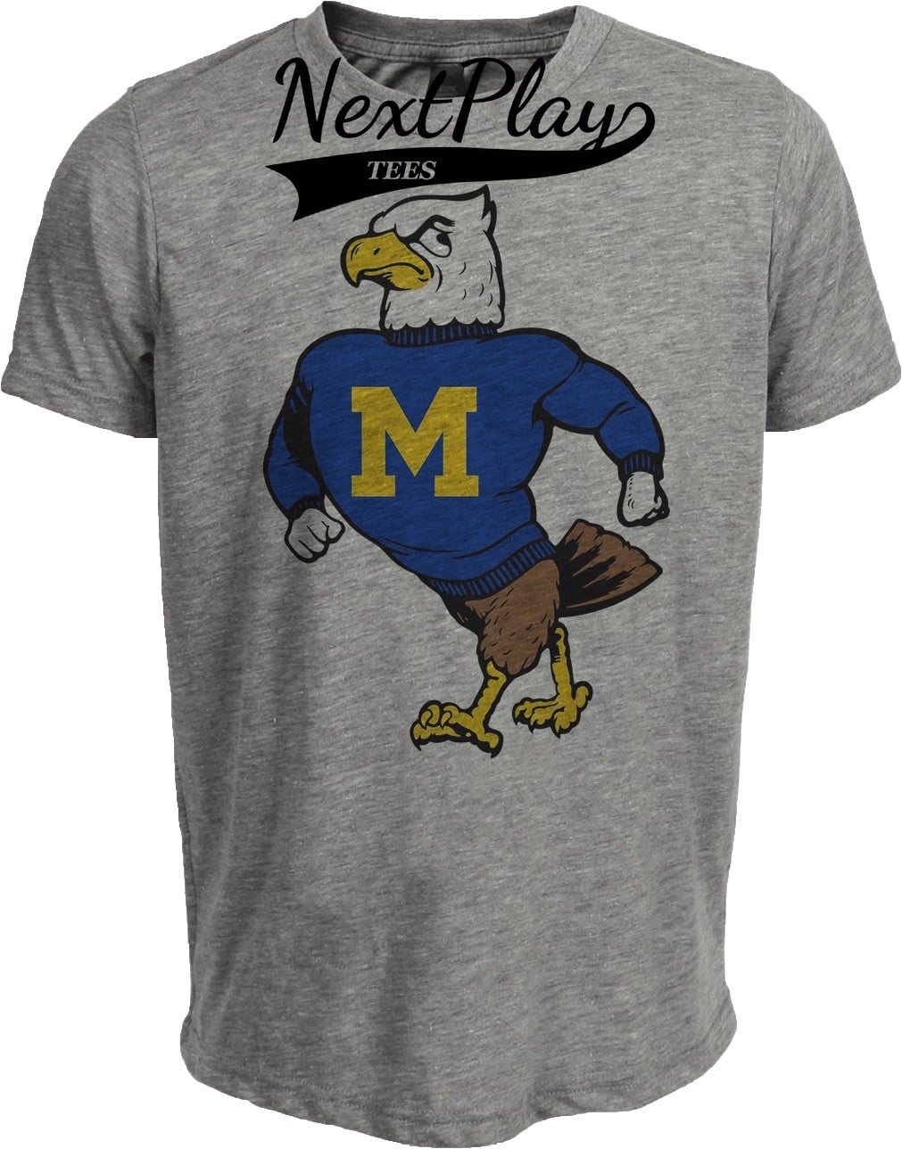 Morehead State Eagles Mascot Retro 1965 Artwork Heather Gray Sublimated T-Shirt