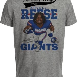New York Giants Arvell Reese Football Gray Sublimated T-Shirt