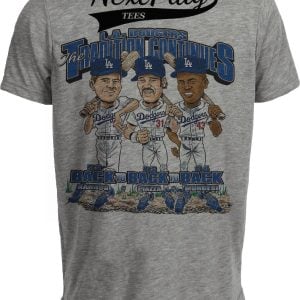 Los Angeles Dodgers Rookies Piazza Retro Baseball 1994 Artwork Gray Sublimated T-Shirt