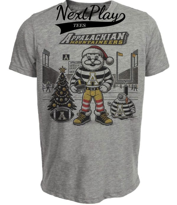 Appalachian State Mountaineers Holiday Stadium Exclusive Retro Football Artwork Heather Gray Sublimated T-Shirt