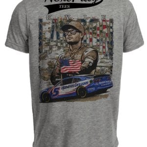 Kyle Larson Race Car Driver Camo Retro Racing Gray Sublimated T-Shirt