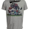 Houston Texans vs. Los Angeles Chargers Exclusive Retro Rivalries Football Stomp Artwork Heather Gray Sublimated T-Shirt