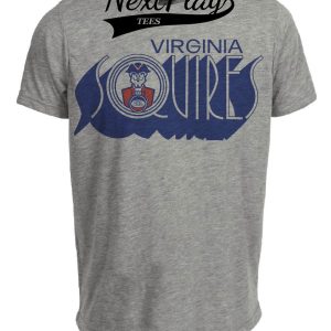 Virginia Squires Retro ABA Basketball 1972 Artwork Heather Gray Sublimated T-Shirt