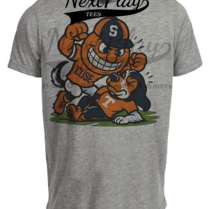 Syracuse Orange vs. Tennessee Volunteers Exclusive Retro Rivals Football Artwork Heather Gray Sublimated T-Shirt