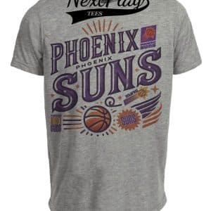 Phoenix Suns Exclusive Retro Pro Basketball Artwork Heather Gray Sublimated T-Shirt