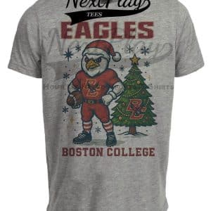 Boston College Eagles BC Holiday Exclusive Retro Football Artwork Heather Gray Sublimated T-Shirt