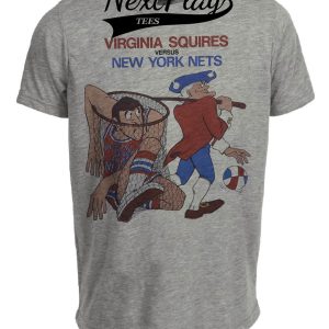 Virginia Squires vs. New York Nets Retro Rivalries ABA Basketball 1971 Artwork Heather Gray Sublimated T-Shirt