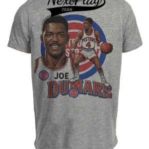 Detroit Pistons Joe Dumars Bad Boys Exclusive Retro Basketball 1987 Artwork Heather Gray Sublimated T-Shirt