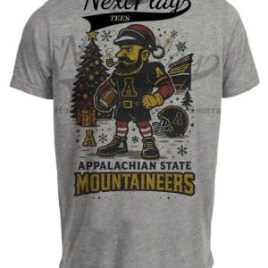 Appalachian State Mountaineers Holiday Exclusive Retro Football Artwork Heather Gray Sublimated T-Shirt