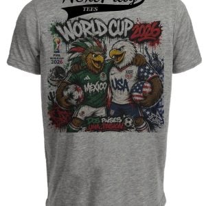 World Cup USA Mexico United Rivals Gray Sublimated T-Shirt