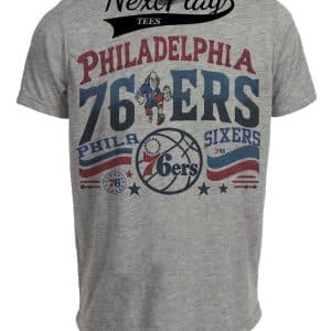 Philadelphia 76ers Exclusive Retro Pro Basketball Artwork Heather Gray Sublimated T-Shirt