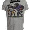Baltimore Ravens vs. Pittsburgh Steelers Exclusive Retro Rivalries Football Punch Artwork Heather Gray Sublimated T-Shirt