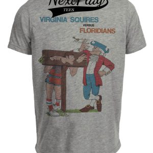 Virginia Squires vs. Floridians Retro Rivalries ABA Basketball 1971 Artwork Heather Gray Sublimated T-Shirt