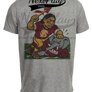 Florida State Seminoles vs. Alabama Crimson Tide Exclusive Retro Rivals Football Artwork Heather Gray Sublimated T-Shirt