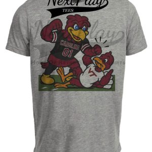 South Carolina Gamecocks vs. Virginia Tech Hokies Exclusive Retro Rivals Football Artwork Heather Gray Sublimated T-Shirt