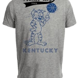 Kentucky Wildcats Retro Basketball 1961 Artwork Heather Gray Sublimated T-Shirt