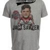 Ohio State Buckeyes Captain Jack Sawyer Exclusive Retro Football Artwork Heather Gray Sublimated T-Shirt