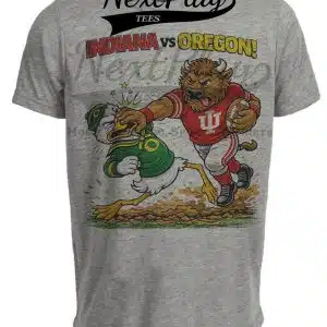 Indiana Hoosiers vs. Oregon Ducks Playoff Rivals Football Gray Sublimated T-Shirt