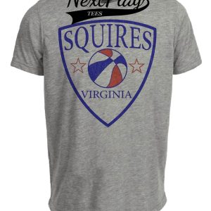 Virginia Squires Retro ABA Basketball 1973 Artwork Heather Gray Sublimated T-Shirt