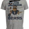 Chicago Bears Jim McMahon Exclusive Retro Football 1985 Artwork Heather Gray Sublimated T-Shirt