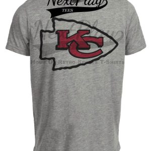 Kansas City Chiefs Retro Football 1969 Artwork Heather Gray Sublimated T-Shirt