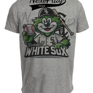 Chicago White Sox Exclusive Retro Baseball Mascot Artwork Heather Gray Sublimated T-Shirt